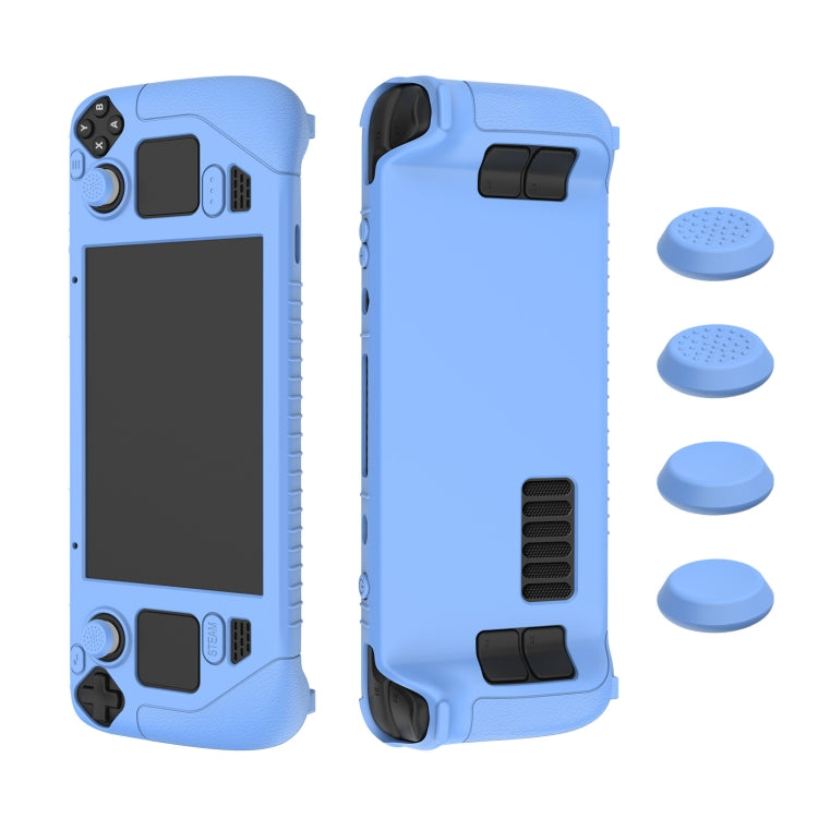 For Steam Deck Game Controller Soft Silicone Protective Cover Case With 4pcs Key Cap, SD001 (Luminous Green), SD001 (Black), SD001 (Red), SD001 (Luminous Blue)