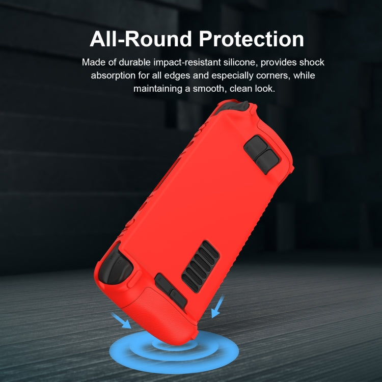 For Steam Deck Game Controller Soft Silicone Protective Cover Case With 4pcs Key Cap, SD001 (Luminous Green), SD001 (Black), SD001 (Red), SD001 (Luminous Blue)