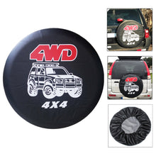 Load image into Gallery viewer, PVC Faux Leather Spare Wheel Cover Rear Tire Protector, 14 inch, 15 inch, 16 inch, 17 inch