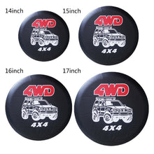 Load image into Gallery viewer, PVC Faux Leather Spare Wheel Cover Rear Tire Protector, 14 inch, 15 inch, 16 inch, 17 inch