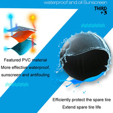 Load image into Gallery viewer, PVC Faux Leather Spare Wheel Cover Rear Tire Protector, 14 inch, 15 inch, 16 inch, 17 inch
