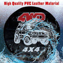 Load image into Gallery viewer, PVC Faux Leather Spare Wheel Cover Rear Tire Protector, 14 inch, 15 inch, 16 inch, 17 inch