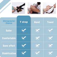 Load image into Gallery viewer, Y -Shaped Spine Chiropractic Decompression Traction Tool with Chin Strap, Spine  Traction