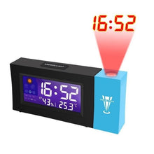 Load image into Gallery viewer, 8290 Electronic Colour Screen Weather Clock Weather Forecast Projection Clock Rotatable Digital Clock, Without USB Cable, With USB Cable