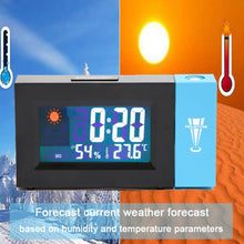 Load image into Gallery viewer, 8290 Electronic Colour Screen Weather Clock Weather Forecast Projection Clock Rotatable Digital Clock, Without USB Cable, With USB Cable