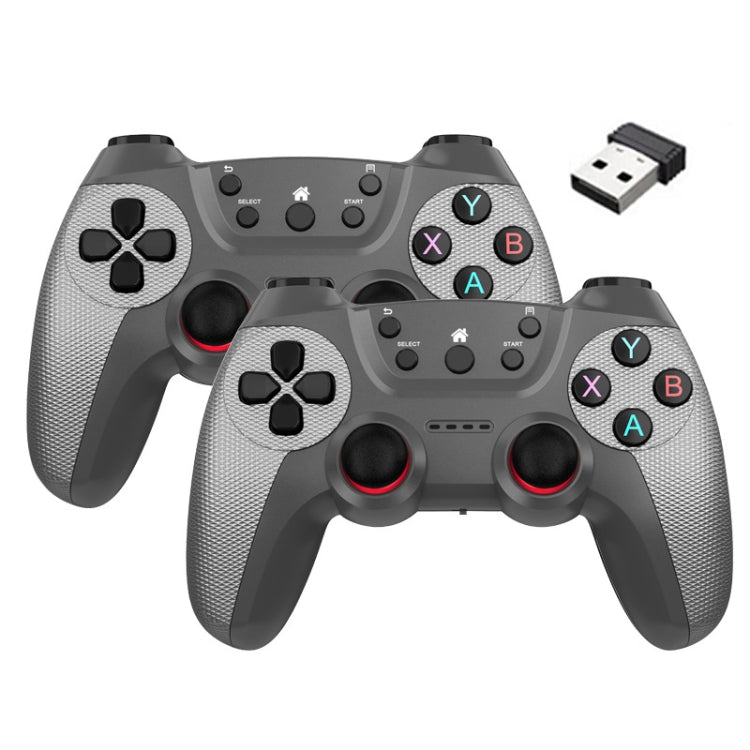 KM-029   2.4G One for Two Doubles Wireless Controller Support PC / Linux / Android / TVbox, KM-029 (Mountain Blue), KM-029 (Battle Gray), KM-029 (Elegant Silver), KM-029 (Mint Green), KM-029 (Cangling Green), KM-029 (Vitality Orange), KM-029 (Rose Pink...