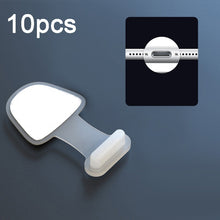 Load image into Gallery viewer, 10pcs Mobile Phone Charging Port Silicone Anti-Dust Plug Back-adhesive Loss-proof Cover