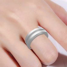 Load image into Gallery viewer, SiR053 V Shaped Grooved Edge Silicone Ring Outdoor Sports Couple Ring, No.7, No.8, No.9, No.10, No.11, No.12