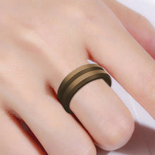Load image into Gallery viewer, SiR053 V Shaped Grooved Edge Silicone Ring Outdoor Sports Couple Ring, No.7, No.8, No.9, No.10, No.11, No.12