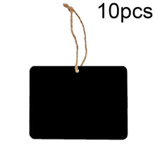 Load image into Gallery viewer, 10pcs/Set Mini Hanging Wooden Message Board Home Holiday Decor Lanyard Chalkboard