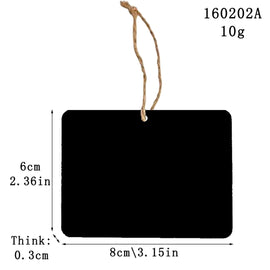 10pcs/Set Mini Hanging Wooden Message Board Home Holiday Decor Lanyard Chalkboard