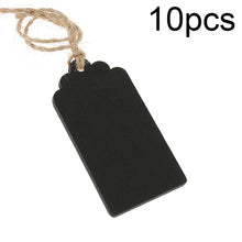 Load image into Gallery viewer, 10pcs/Set Mini Hanging Wooden Message Board Home Holiday Decor Lanyard Chalkboard