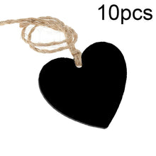 Load image into Gallery viewer, 10pcs/Set Mini Hanging Wooden Message Board Home Holiday Decor Lanyard Chalkboard