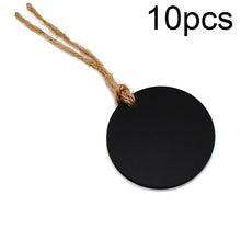 Load image into Gallery viewer, 10pcs/Set Mini Hanging Wooden Message Board Home Holiday Decor Lanyard Chalkboard