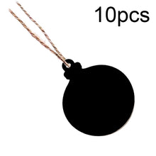 Load image into Gallery viewer, 10pcs/Set Mini Hanging Wooden Message Board Home Holiday Decor Lanyard Chalkboard