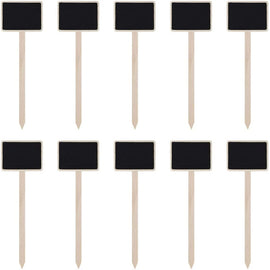 ZX507 10pcs Wooden Plug-in DIY Message Board Mini Plant Name Tags Desktop Display Board
