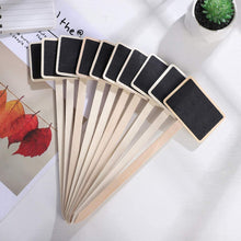 Load image into Gallery viewer, ZX507 10pcs Wooden Plug-in DIY Message Board Mini Plant Name Tags Desktop Display Board