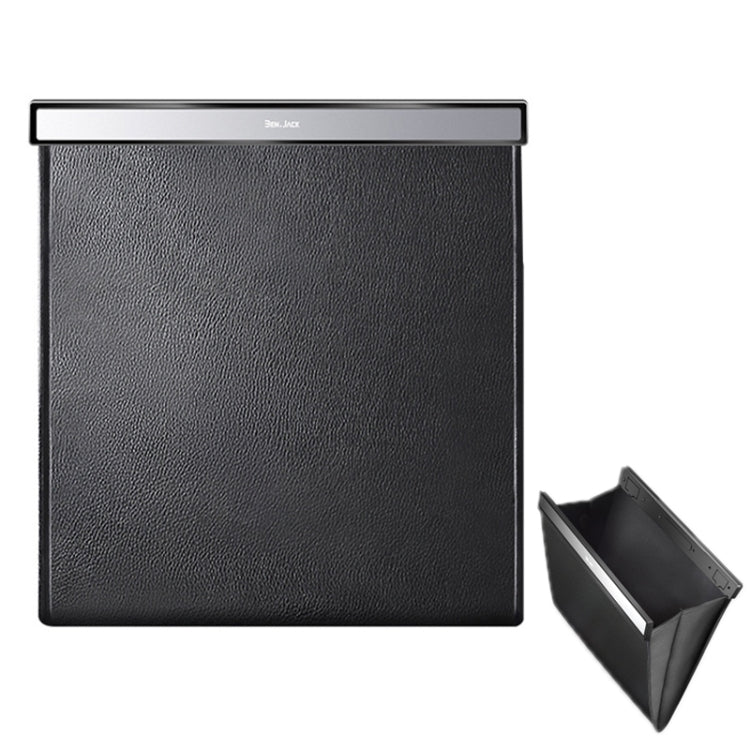 Car Garbage Bag Rear Seat Folding Storage Bag, Magnetic Attraction Black