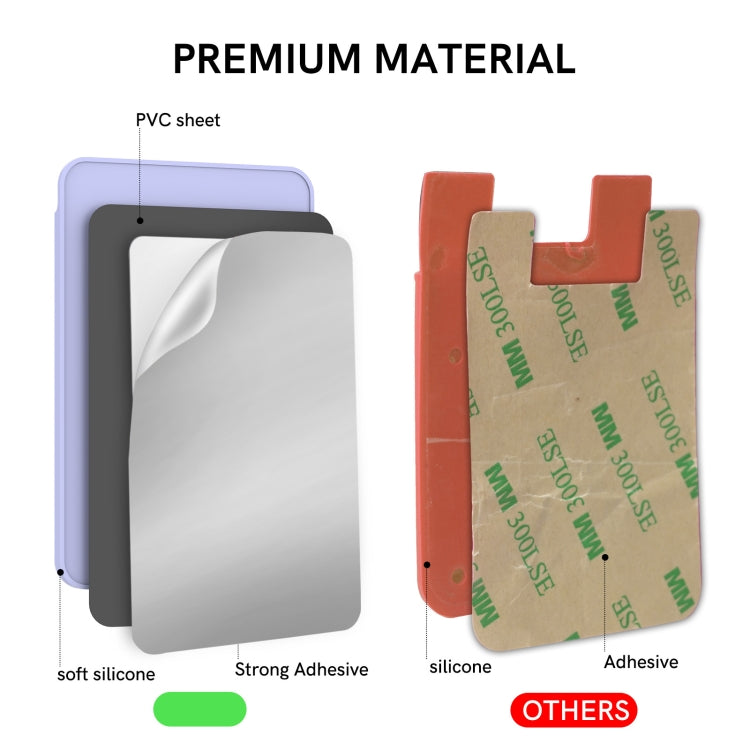 AhaStyle PT169 Mobile Phone Silicone Back Card Case Bus Card Bank Card Convenient Organizer