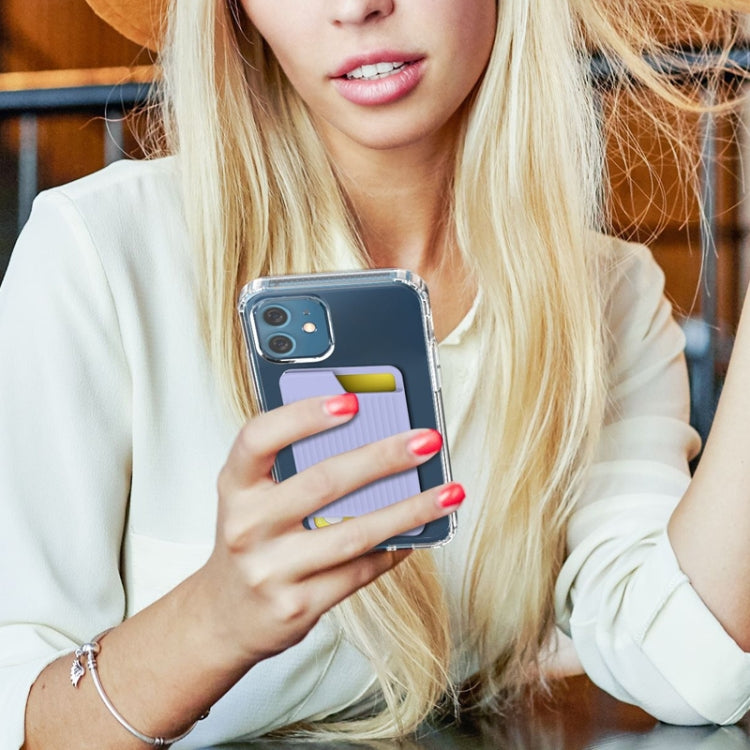 AhaStyle PT169 Mobile Phone Silicone Back Card Case Bus Card Bank Card Convenient Organizer