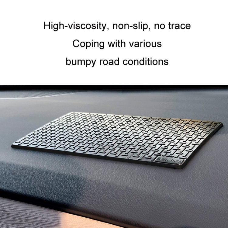 BEN.JACK Car Central Control Dashboard Mobile Phone Anti-Skid Mat, Black Small, Transparent Small, Black Large, Transparent Large