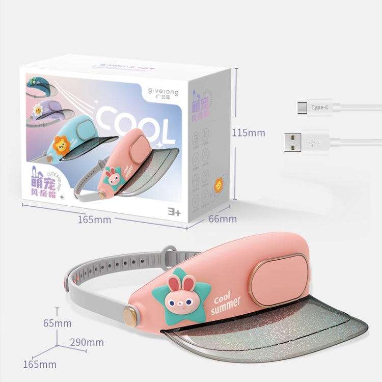 GL130-133 Outdoor Fan Cap Leafless Mute USB Portable Camping Mini Fan