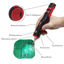 Load image into Gallery viewer, USB Rechargeable Portable Wireless Soldering Iron Kit, 11075