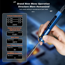 Load image into Gallery viewer, MINIWARE TS101 PD DC Soldering Iron 90W Portable Soldering Pen, With BC2 Soldering Iron Head, With B2 Soldering Iron Head, With I Soldering Iron Head, With KU Soldering Iron Head, With K Soldering Iron Head, With D24 Soldering Iron Head                ...
