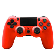 Load image into Gallery viewer, For PS4 Wireless Bluetooth Game Controller With Light Strip Dual Vibration Game Handle, White, Black, Red, Blue, Green, Rose Red, Letter, Line, Fire Ghost, Cartoon, Hulk, Skeleton, Gear, Lightning, Flame, Cloud, Burst, Wood Grain, Star Red             ...