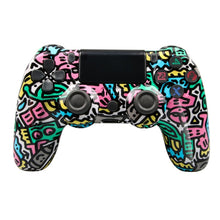 Load image into Gallery viewer, For PS4 Wireless Bluetooth Game Controller With Light Strip Dual Vibration Game Handle, White, Black, Red, Blue, Green, Rose Red, Letter, Line, Fire Ghost, Cartoon, Hulk, Skeleton, Gear, Lightning, Flame, Cloud, Burst, Wood Grain, Star Red             ...