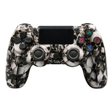 Load image into Gallery viewer, For PS4 Wireless Bluetooth Game Controller With Light Strip Dual Vibration Game Handle, White, Black, Red, Blue, Green, Rose Red, Letter, Line, Fire Ghost, Cartoon, Hulk, Skeleton, Gear, Lightning, Flame, Cloud, Burst, Wood Grain, Star Red             ...