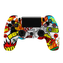 Load image into Gallery viewer, For PS4 Wireless Bluetooth Game Controller With Light Strip Dual Vibration Game Handle, White, Black, Red, Blue, Green, Rose Red, Letter, Line, Fire Ghost, Cartoon, Hulk, Skeleton, Gear, Lightning, Flame, Cloud, Burst, Wood Grain, Star Red             ...