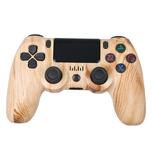Load image into Gallery viewer, For PS4 Wireless Bluetooth Game Controller With Light Strip Dual Vibration Game Handle, White, Black, Red, Blue, Green, Rose Red, Letter, Line, Fire Ghost, Cartoon, Hulk, Skeleton, Gear, Lightning, Flame, Cloud, Burst, Wood Grain, Star Red             ...