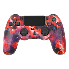 Load image into Gallery viewer, For PS4 Wireless Bluetooth Game Controller With Light Strip Dual Vibration Game Handle, White, Black, Red, Blue, Green, Rose Red, Letter, Line, Fire Ghost, Cartoon, Hulk, Skeleton, Gear, Lightning, Flame, Cloud, Burst, Wood Grain, Star Red             ...