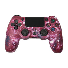 Load image into Gallery viewer, For PS4 Wireless Bluetooth Game Controller With Light Strip Dual Vibration Game Handle, White, Black, Red, Blue, Green, Rose Red, Letter, Line, Fire Ghost, Cartoon, Hulk, Skeleton, Gear, Lightning, Flame, Cloud, Burst, Wood Grain, Star Red             ...