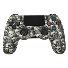 Load image into Gallery viewer, For PS4 Wireless Bluetooth Game Controller With Light Strip Dual Vibration Game Handle, White, Black, Red, Blue, Green, Rose Red, Letter, Line, Fire Ghost, Cartoon, Hulk, Skeleton, Gear, Lightning, Flame, Cloud, Burst, Wood Grain, Star Red             ...