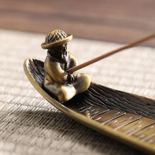 Load image into Gallery viewer, Fisherman Incense Stick Holder Insence Burner Ash Catcher Insense Stand
