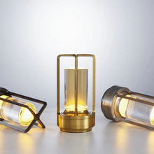 Load image into Gallery viewer, Vintage All Aluminum Cross Table Lamp Hotel Portable Outdoor Camping Touch Night Light, 2000mAh (Bronze), 2600mAh (Bronze), 2000mAh (Silver), 2600mAh (Silver), 2000mAh (Matte Black), 2600mAh (Matte Black)