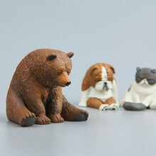Load image into Gallery viewer, Warm Series Sitting Sleepy Zoo Figure Fridge Magnets, Fat Cat, Brown Bear, Pug dog