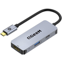 Load image into Gallery viewer, QGeeM UH03-1 USB3.0 Multifunctional Docking Station Type-C PD100W HUB, UH03-1 (3 in 1)