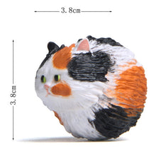 Load image into Gallery viewer, Round Little Tiger Cat Keychain Cartoon Key Ring Ornament, Coffee White, Yellow White, Gray, White, 3 Color, Black