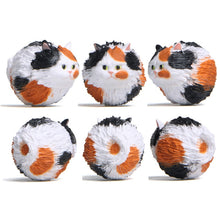 Load image into Gallery viewer, Round Little Tiger Cat Keychain Cartoon Key Ring Ornament, Coffee White, Yellow White, Gray, White, 3 Color, Black