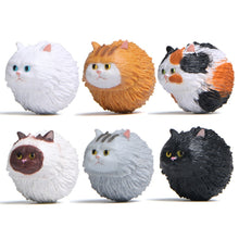 Load image into Gallery viewer, Round Little Tiger Cat Keychain Cartoon Key Ring Ornament, 3 Color, Black, Coffee White, Yellow White, Gray, White