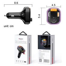 Load image into Gallery viewer, Yesido Y45 Car PD Charger Cigarette Lighter QC Car Charging USB Bluetooth Digital Display FM, Y45