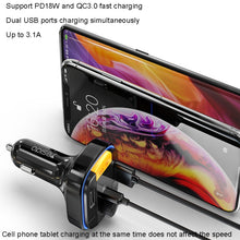 Load image into Gallery viewer, Yesido Y45 Car PD Charger Cigarette Lighter QC Car Charging USB Bluetooth Digital Display FM, Y45