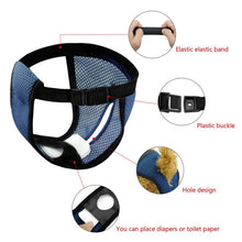 Load image into Gallery viewer, Breathable Dog Physiological Pants Menstrual Pants Anti-harassment Sanitary Pants, Blue S: 24-32cm, Blue M: 35-43cm, Blue L: 40-49cm, Blue XL: 50-59cm, Black S: 24-32cm, Black M: 35-43cm, Black L: 40-49cm, Black XL: 50-59cm
