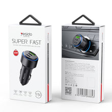 Load image into Gallery viewer, Yesido Y50 Car USB3.0 Fast Charger 30W Aluminum Alloy PD Fast Charging, Y50