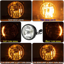 Load image into Gallery viewer, Motorcycle 7 Inch LED Headlight Angel Ring With Steering Function, PE-D7inS01