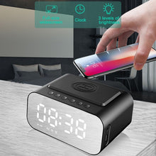 Load image into Gallery viewer, BT510 15W LED Clock Wireless Charging Bluetooth Speaker Multifunctional Smart Mirror Alarm Clock Audio