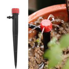 Load image into Gallery viewer, FH-118 13cm Adjustable 8 Holes Ground Plug Dripper Garden Irrigation System Watering Nozzle, Red Hat, Black Hat